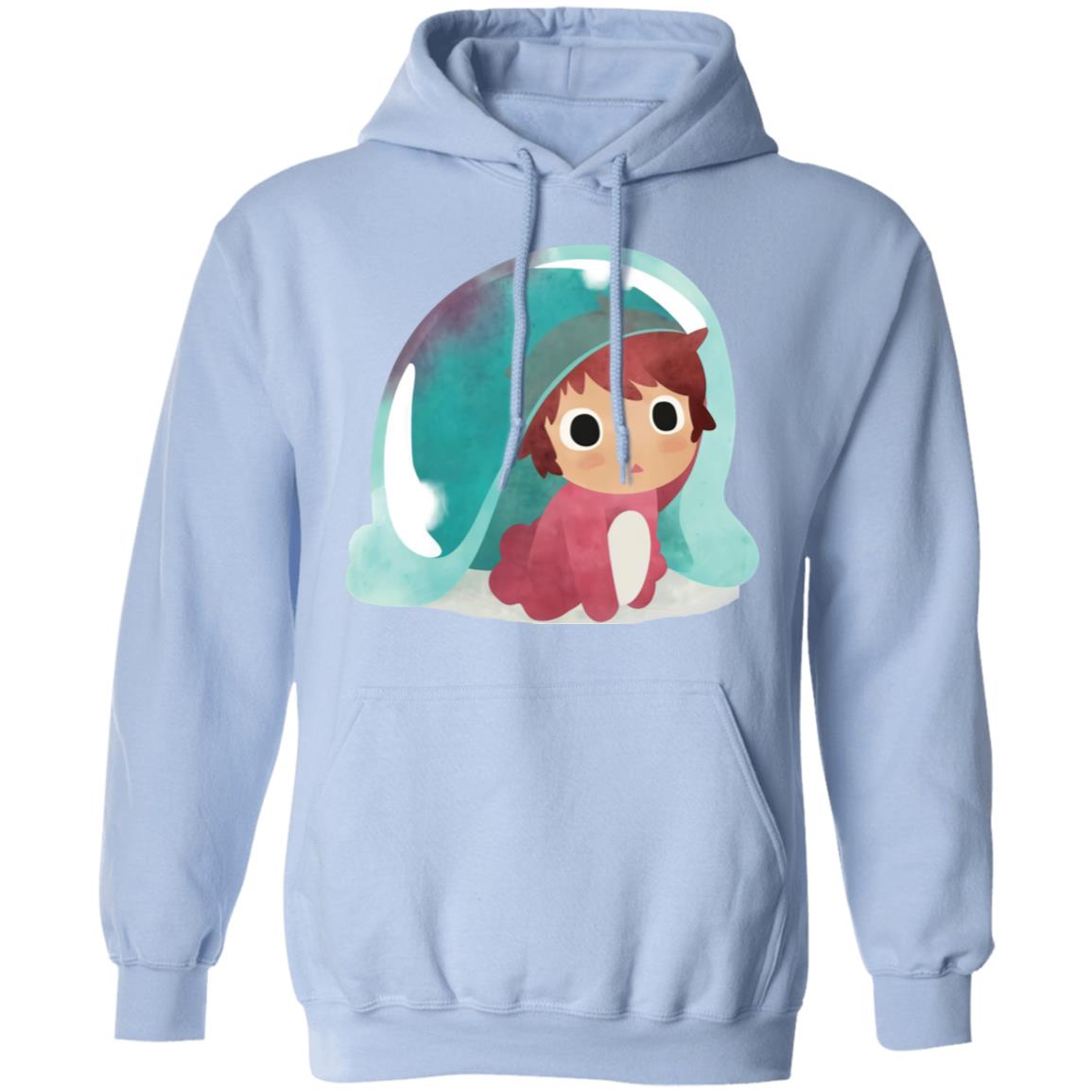 Ponyo Water Color Hoodie Ghibli Store