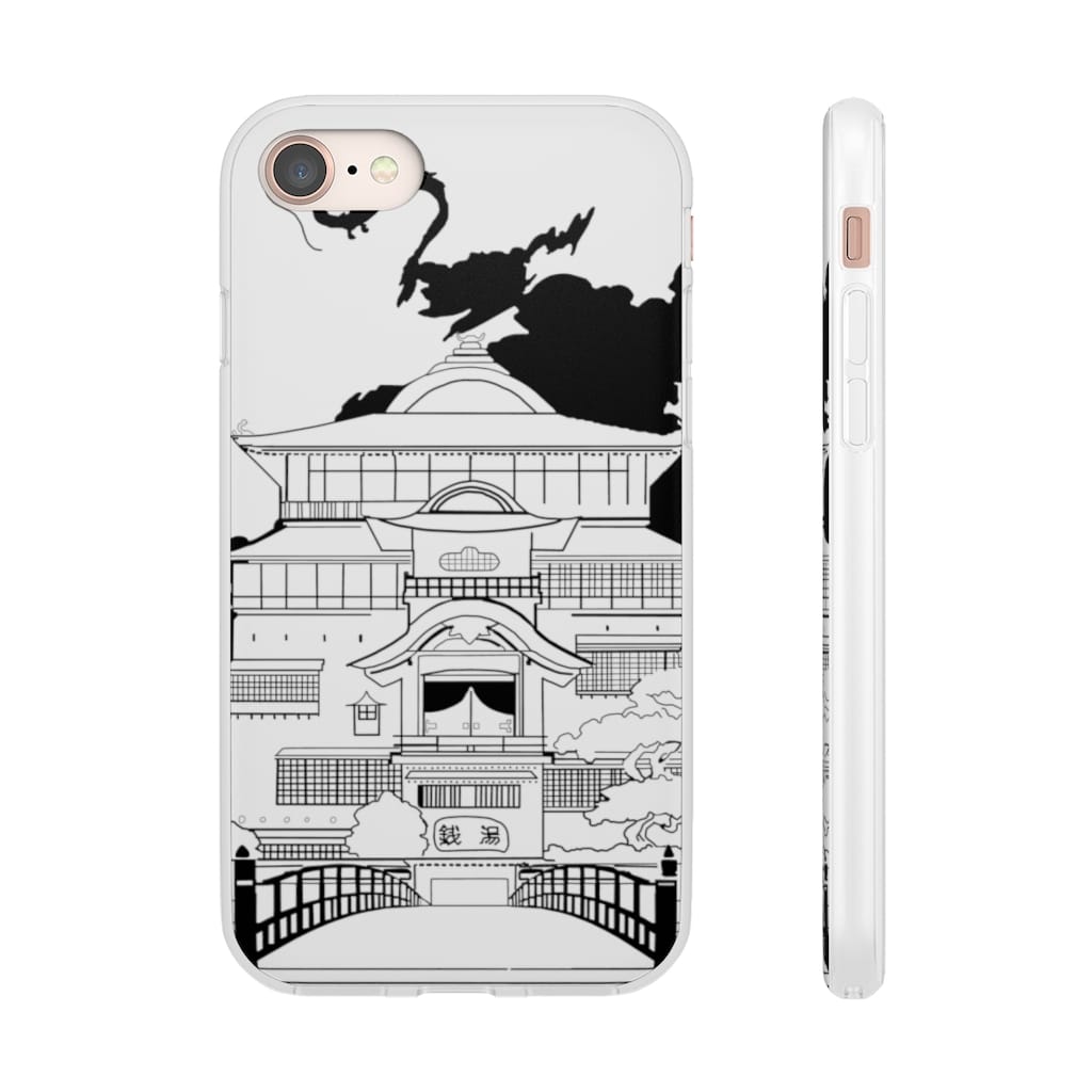 Spirited Away Bathhouse illustrated Graphic iPhone Cases