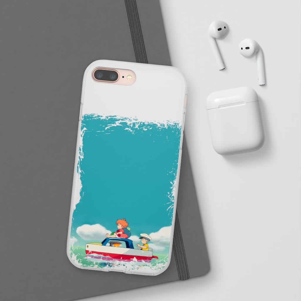 Ponyo and Sosuke on Boat iPhone Cases Ghibli Store ghibli.store
