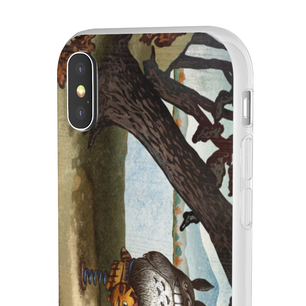 Totoro on the Catbus Spring Ride iPhone Cases