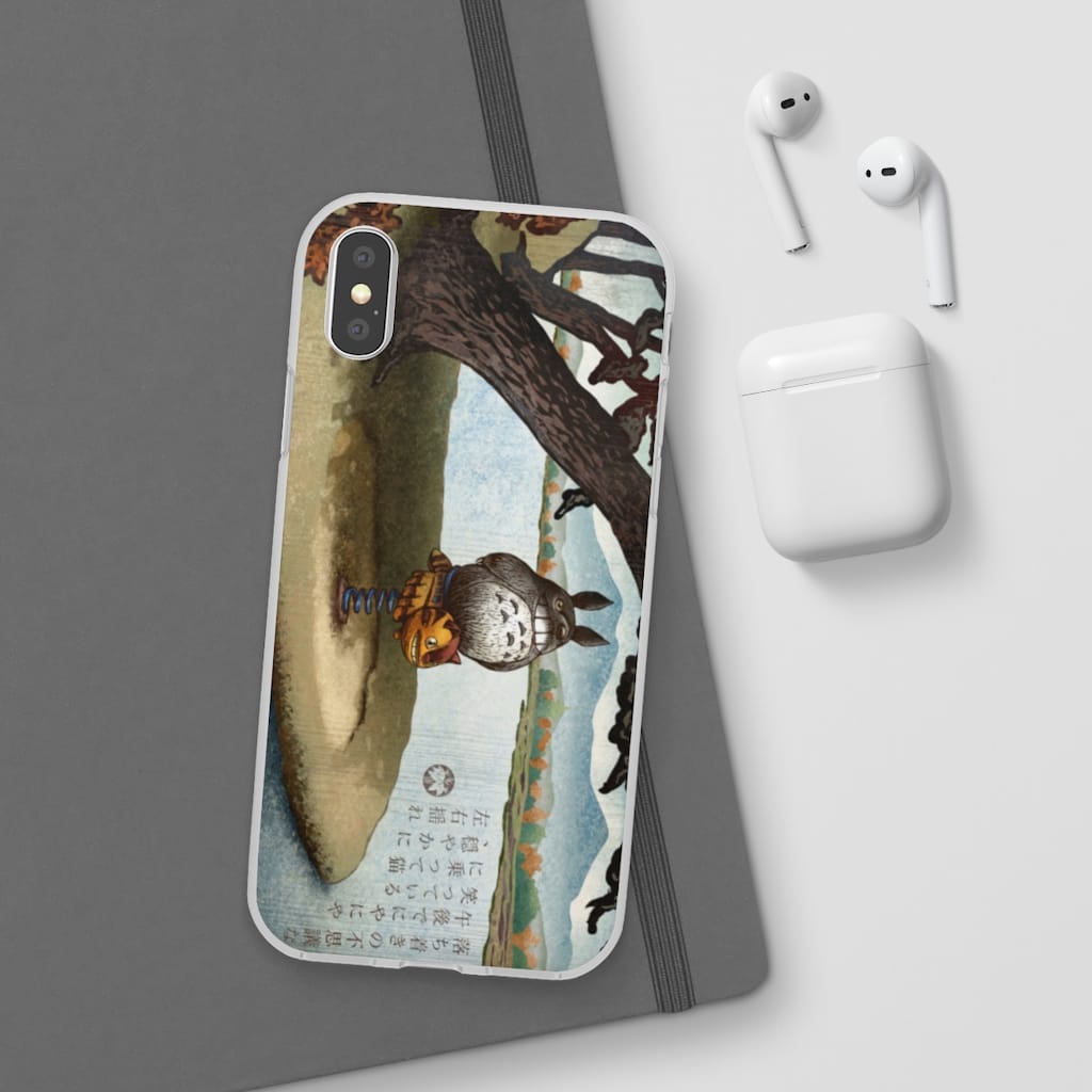 Totoro on the Catbus Spring Ride iPhone Cases