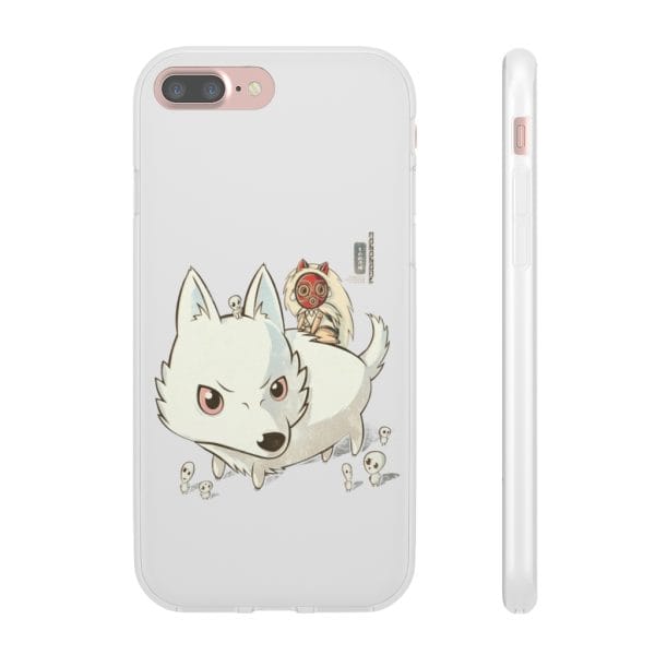 Princess Mononoke and The Wolf Cute Chibi Version iPhone Cases Ghibli Store ghibli.store