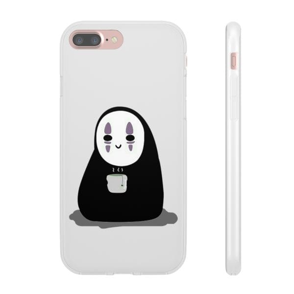 Cute No Face Kaonashi Drinking Hot Tea iPhone Cases Ghibli Store ghibli.store