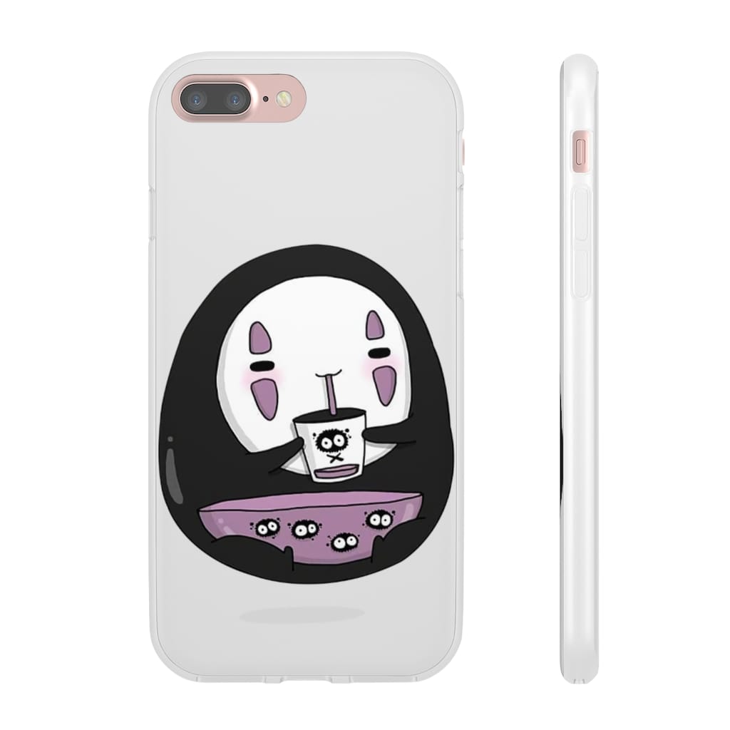 Cute No Face Kaonashi Drinking Bubble Tea iPhone Cases Ghibli Store