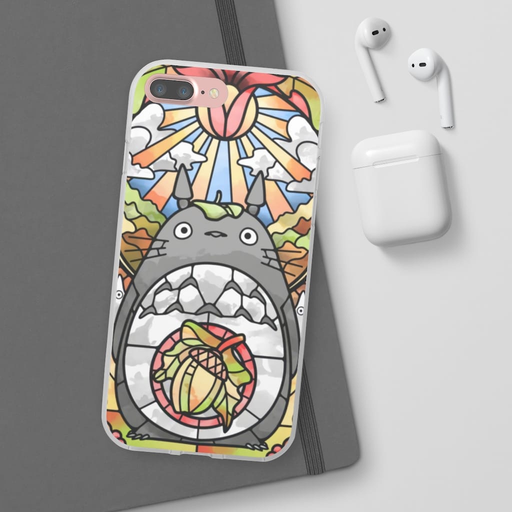Totoro Stained Glass Art iPhone Cases Ghibli Store ghibli.store