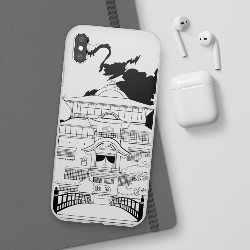 Spirited Away Bathhouse illustrated Graphic iPhone Cases