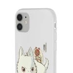 Princess Mononoke and The Wolf Cute Chibi Version iPhone Cases Ghibli Store ghibli.store