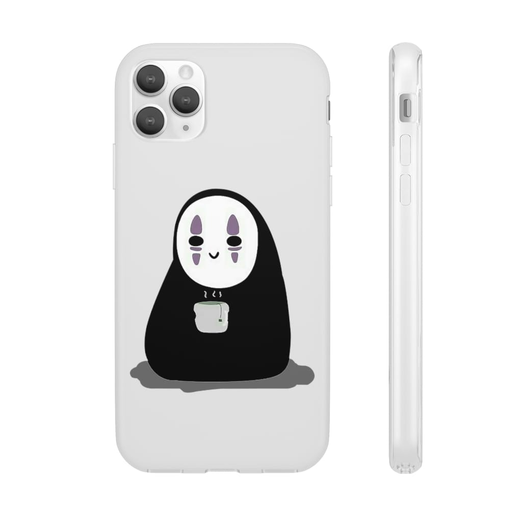 Cute No Face Kaonashi Drinking Hot Tea iPhone Cases Ghibli Store ghibli.store