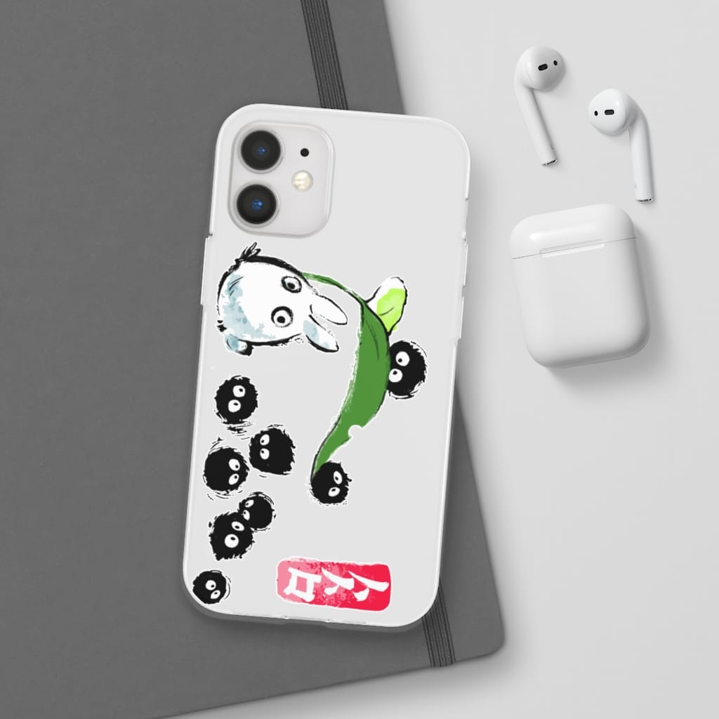 Mini Totoro and the Soot Balls iPhone Cases