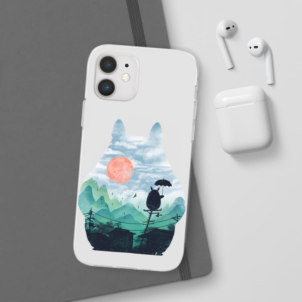 Totoro on the Line Lanscape iPhone Cases