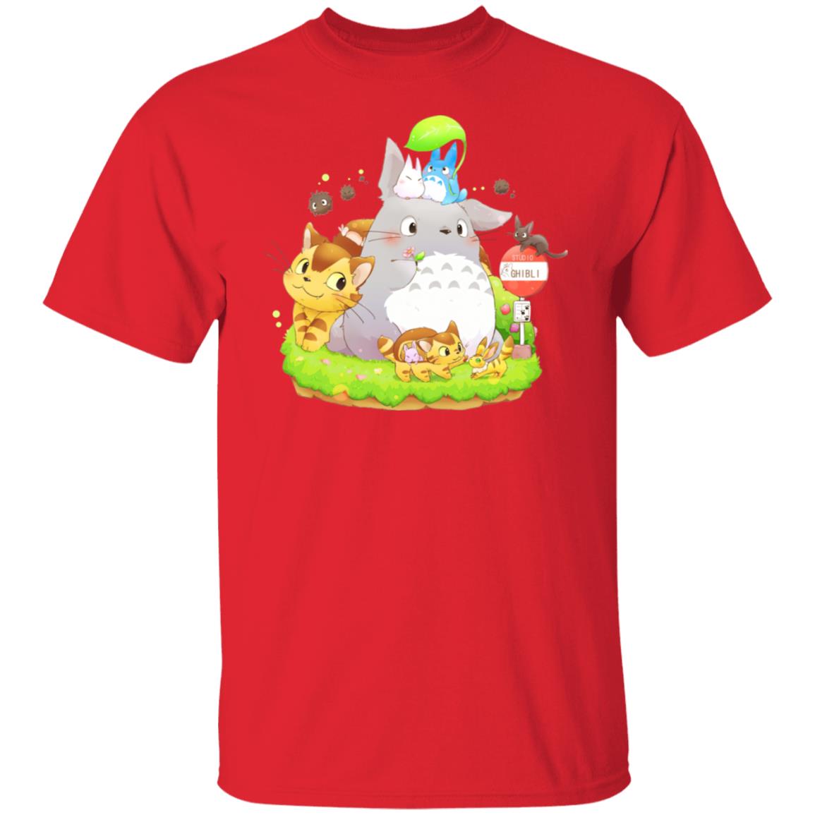Totoro Family and The Cat Bus T shirt