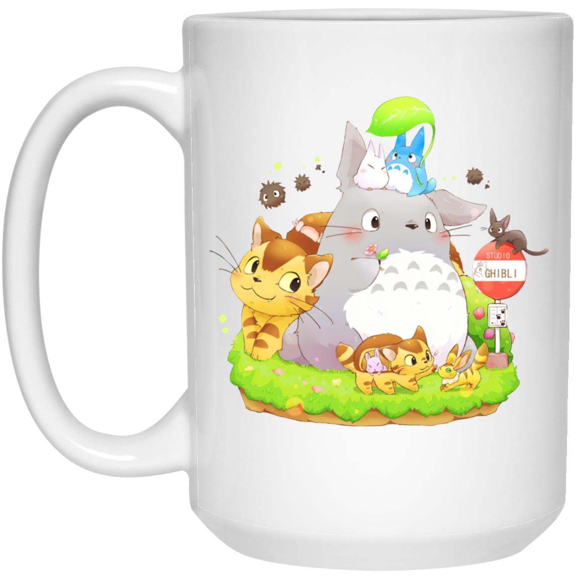 Totoro Family and The Cat Bus Mug