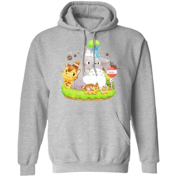 Totoro Family and The Cat Bus Hoodie