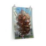 Howl’s Moving Castle Watercolor Fanart Poster Ghibli Store ghibli.store