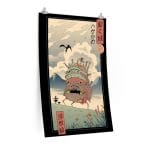 Howl’s Moving Castle Ukiyo-e Art Poster Ghibli Store ghibli.store