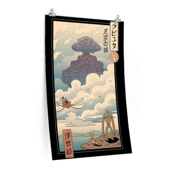 Laputa: Castle in The Sky Ukiyo-e Art Poster Ghibli Store ghibli.store