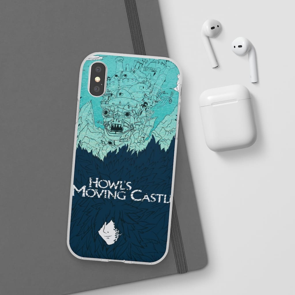 Howl’s Moving Castle Blue Tone Art iPhone Cases