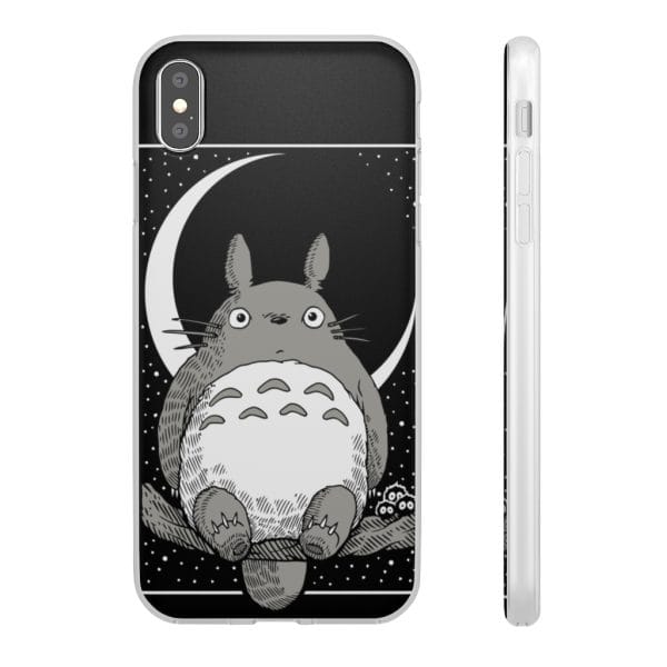 My Neighbor Totoro by the Moon Black & White iPhone Cases Ghibli Store ghibli.store