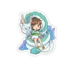 Spirited Away Chihiro and The Dragon Chibi Sticker Ghibli Store ghibli.store