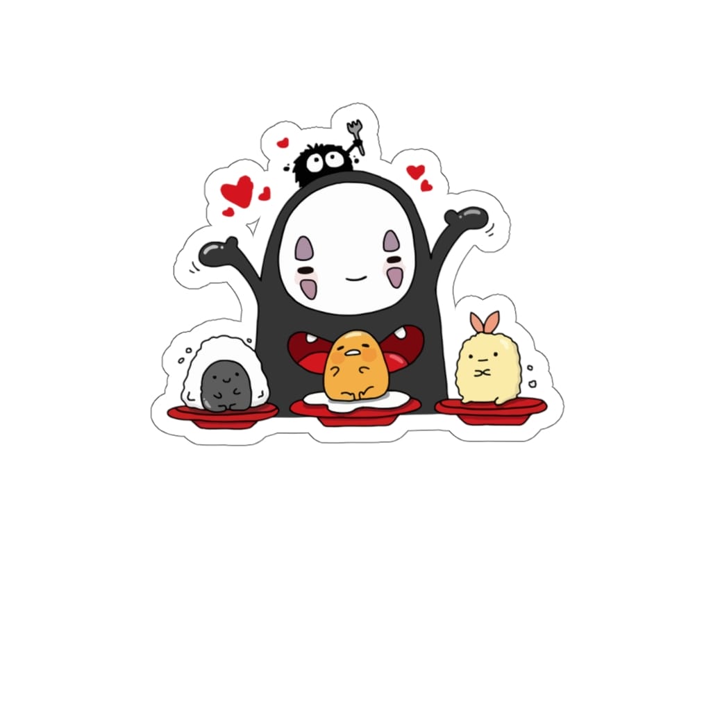 Spirited Away Lovely No Face Kaonashi and Friends Stickers - Ghibli Store