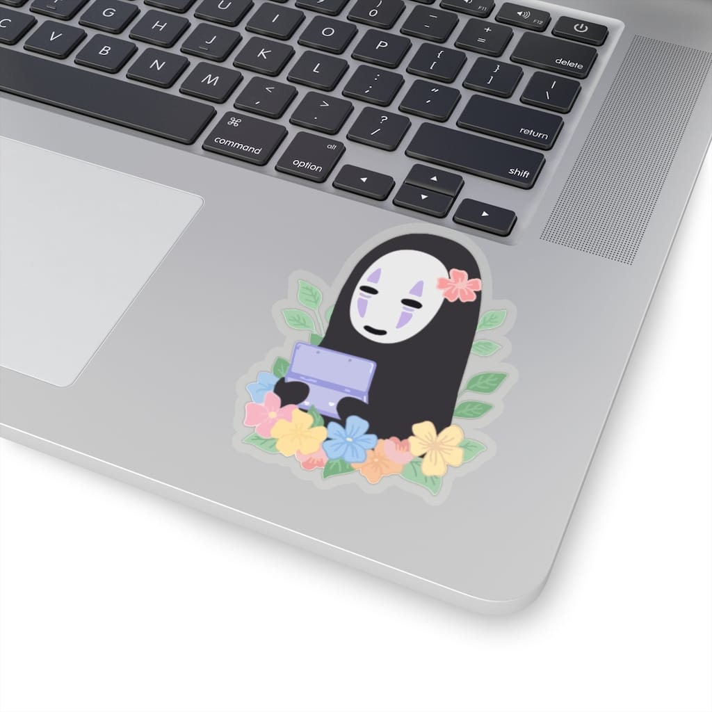 NoFace Pink Cow Print Stickers from Spirited Away for Studio