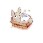 Cute Totoro in the Box Stickers