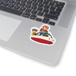 Ponyo and Sosuke on the Boat Sticker Ghibli Store ghibli.store