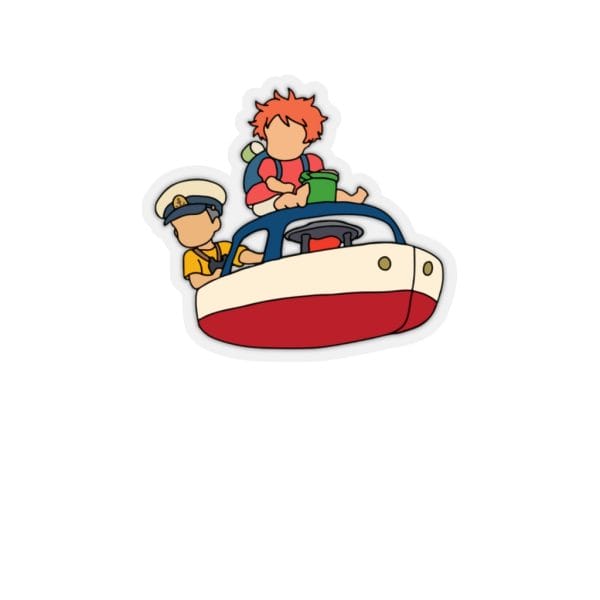 Ponyo and Sosuke on the Boat Sticker