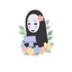 Spirited Away No Face Kaonashi Cute Flower Sticker
