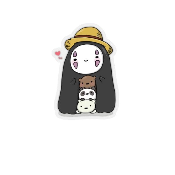 Kaonashi No Face Wearing a Hat Stickers Ghibli Store ghibli.store