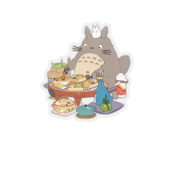 Totoro Holding the Catbus Stickers
