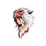 Angry Princess Mononoke Stickers Ghibli Store ghibli.store