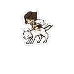 Princess Mononoke and the Wolf Chibi Stickers Ghibli Store ghibli.store