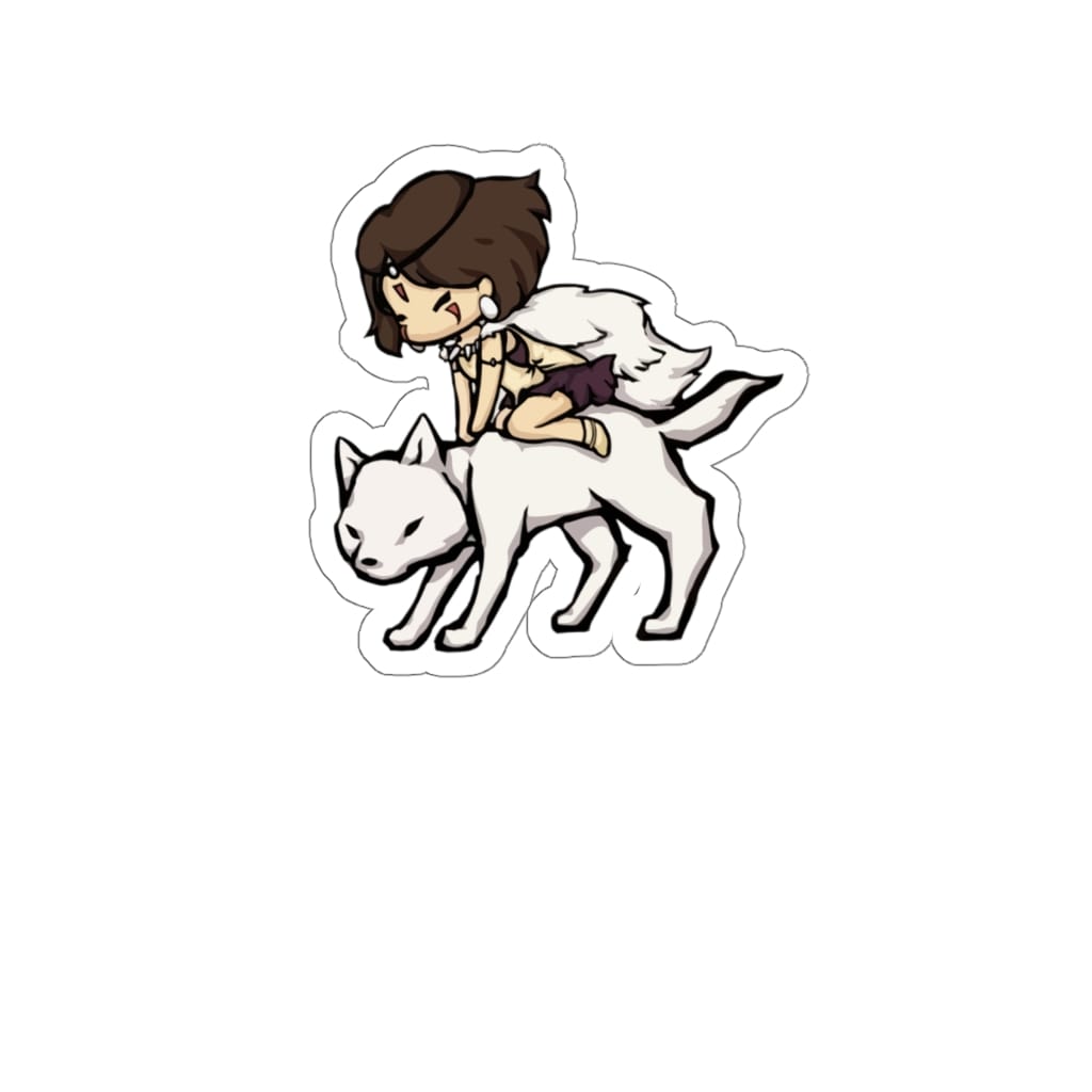 Princess Mononoke and the Wolf Chibi Stickers