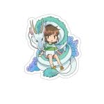 Spirited Away Chihiro and The Dragon Chibi Sticker