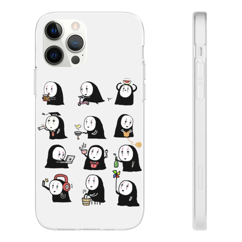 Cute No Face Kaonashi Collection iPhone Cases
