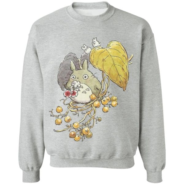 Mini Totoro and the Leaves Sweatshirt Ghibli Store ghibli.store
