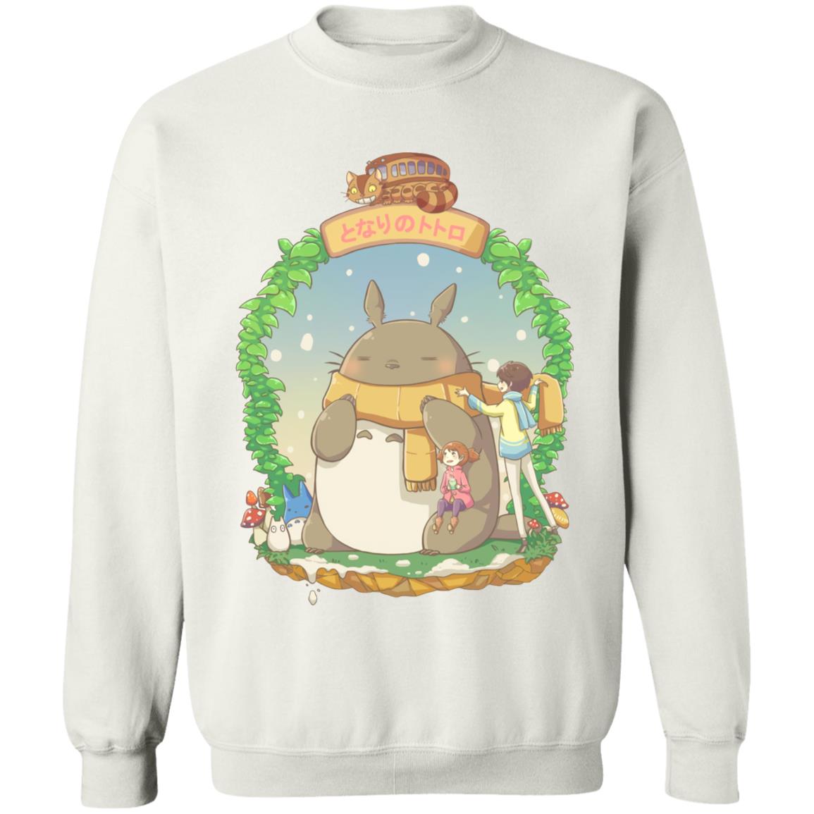 Totoro Wearing a Scarf Sweatshirt