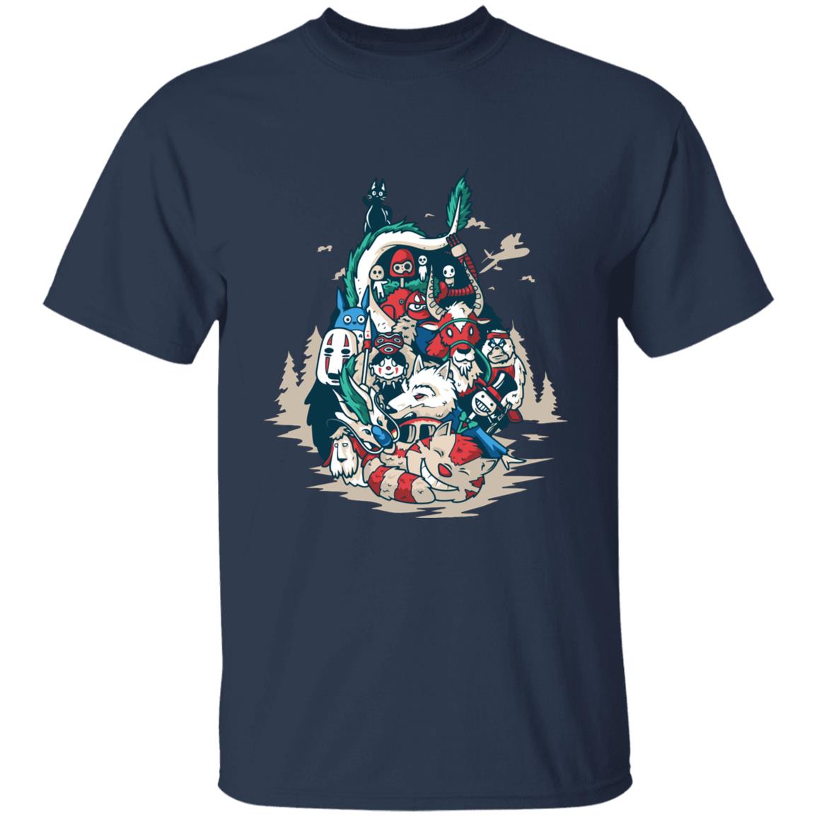 Ghibli universe in Totoro Shape T Shirt