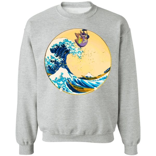 Totoro On The Waves Sweatshirt Unisex Ghibli Store ghibli.store
