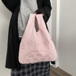 My Neighbor Totoro Cartoon Corduroy Tote Bag