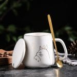 My Neighbor Totoro Ceramic Coffee Mug With Lid And Spoon Ghibli Store ghibli.store