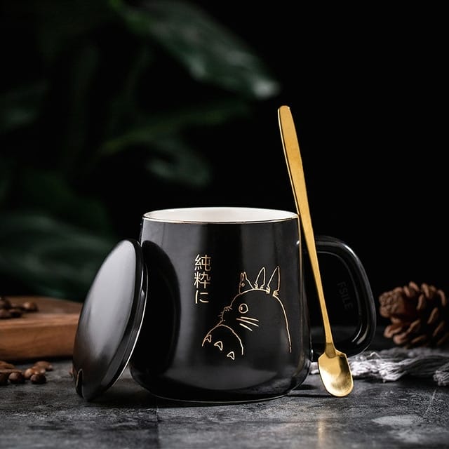 Christmas Glass Coffee Mug With Lid And Spoon, Cute Clear Glass