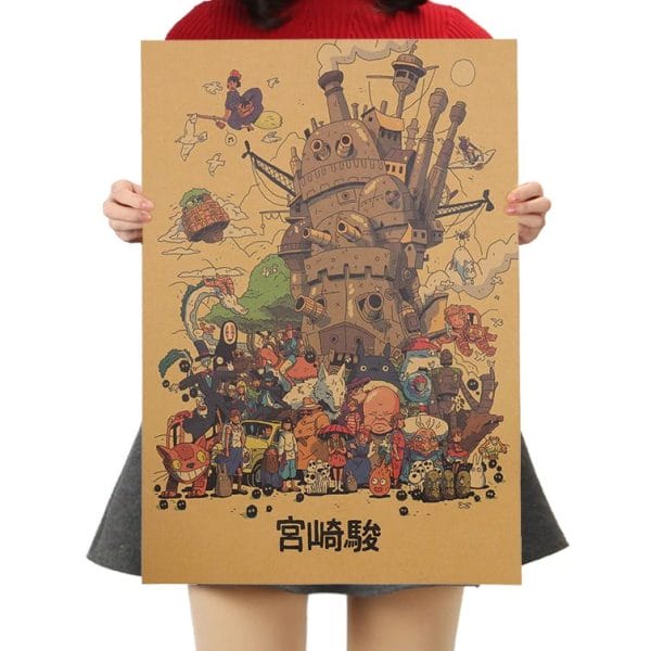 Ghibli Characters Vintage Poster Ver 2 Ghibli Store ghibli.store