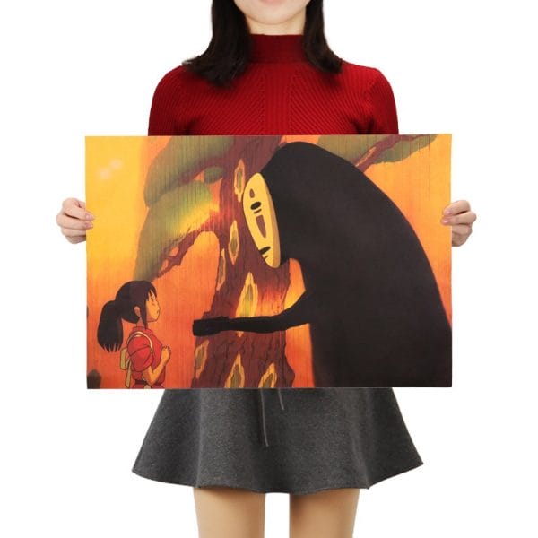 Spirited Away Chihiro And No Face Poster