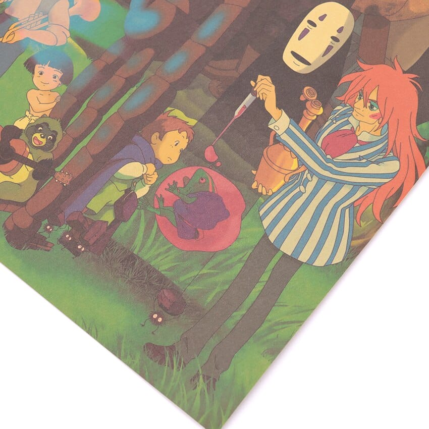 Ghibli Characters Vintage Poster Ver 2