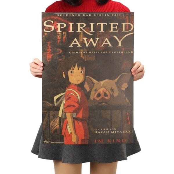 Spirited Away Kraft Paper Retro Poster Ghibli Store ghibli.store