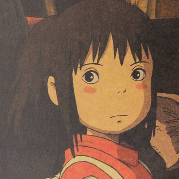 Spirited Away Kraft Paper Retro Poster Ghibli Store ghibli.store