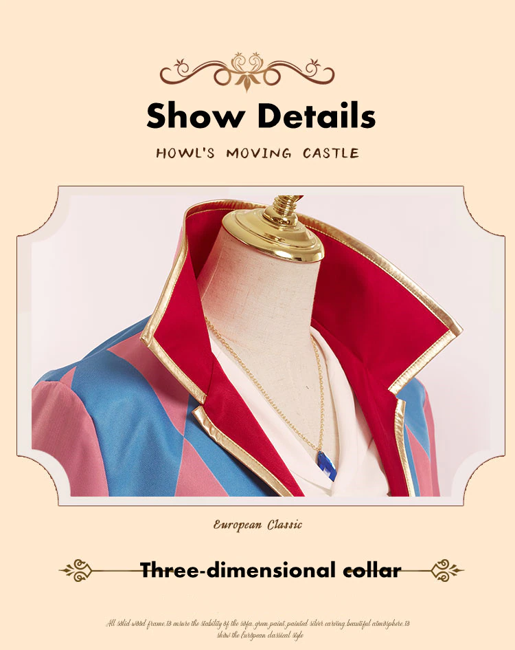 Howl’s Moving Castle Howl Cosplay Costume Full Set 4PCS