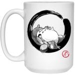 Totoro Family and the Girls in Black and White Mug 15Oz